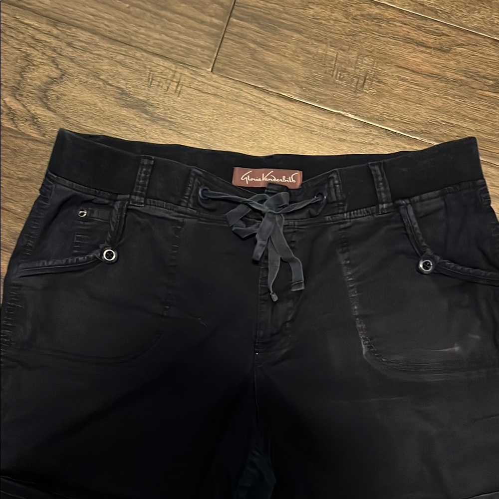Women's Black Casual Shorts - Picture 2 of 5